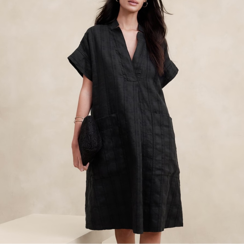 Banana Republic Laurel Linen-Cotton Utility Dress